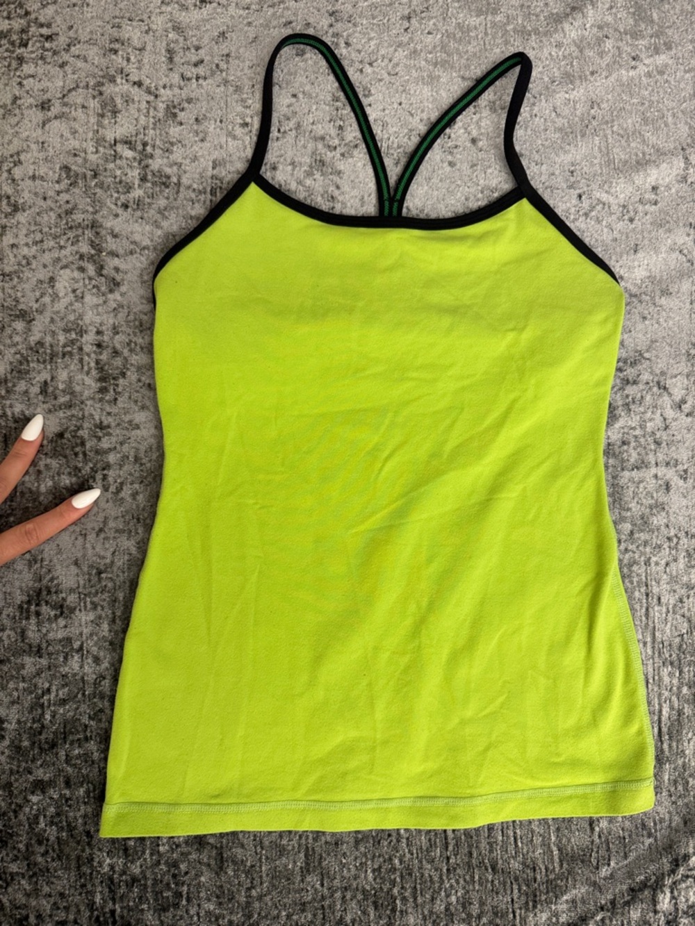 lululemon athletica Neon Lime Tank with Black Trim